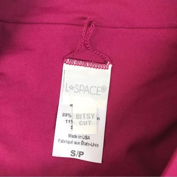 New L*SPACE Court Bitsy Cut Bikini Bottom High Waist‎ Pointelle Rib Red Small - Picture 7 of 8